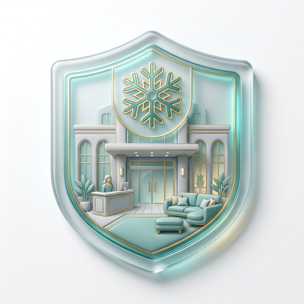 glass logo ac foyer lobby