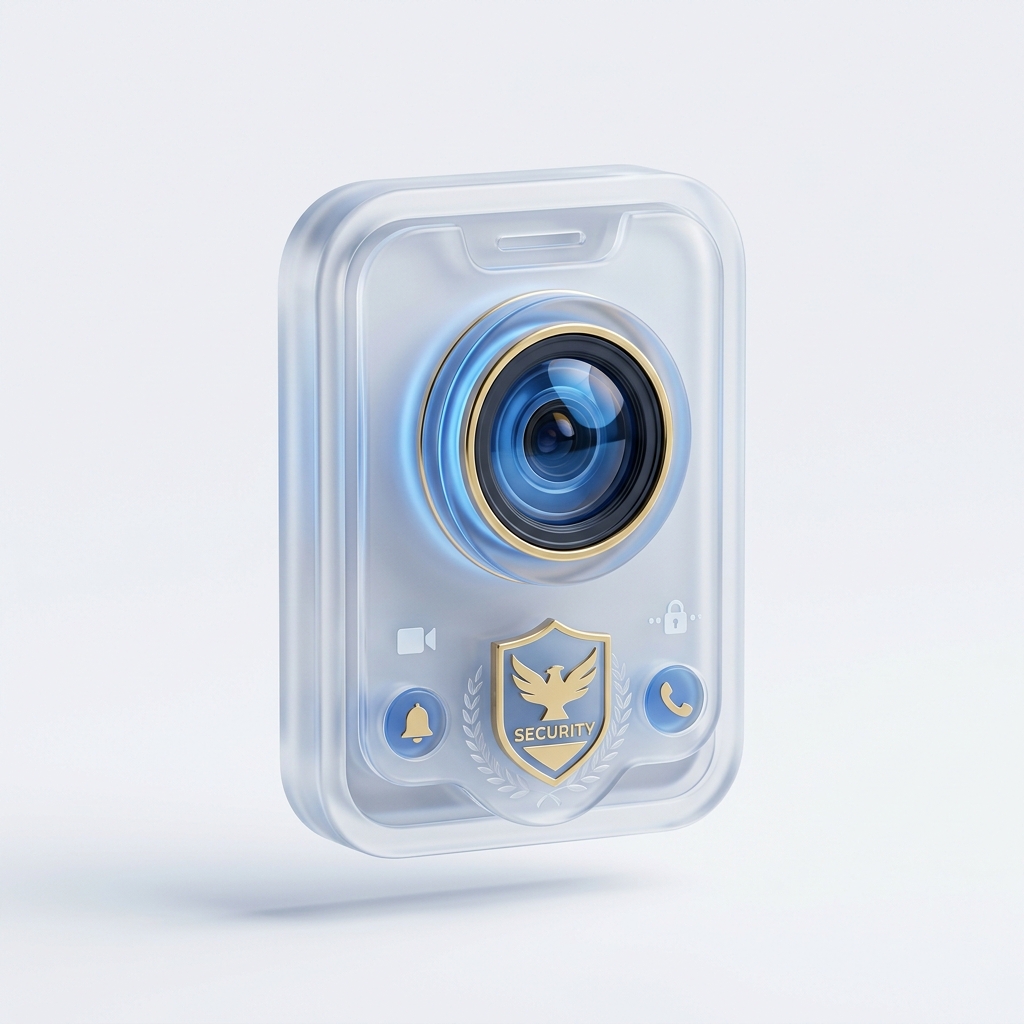 glass logo security intercom cctv